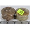 Image 1 : TWO MARBLE TRINKET BOXES