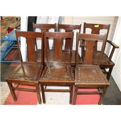 6 OAK DINING CHAIRS