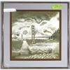 Image 1 : ETCHED FOIL GOLDEN GATE BRIDGE PICTURE