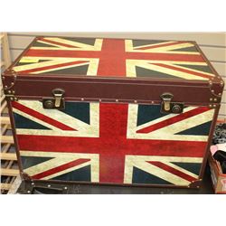 BRITIAN EMPIRE FLAG WOOD TRUNK