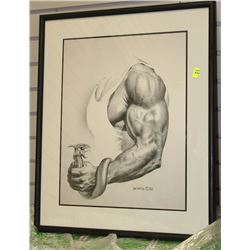 1982 FRAMED FANTASY ART PRINT BY BORIS VALLEJO