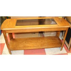 WOOD & GLASS HALL TABLE