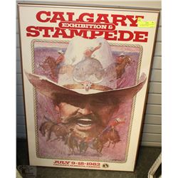 CALGARY EXHIBITION & STAMPEDE 1982 FRAMED POSTER