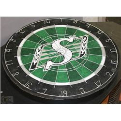 SASKATCHEWAN ROUGHRIDERS DELUXE BRISTLE DARTBOARD