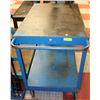 Image 1 : TALL BLUE METAL SHOP CART
