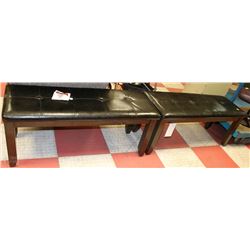 PAIR OF AS IS WOOD BENCHES