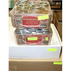 LOT OF 9 DOZEN PINT SIZE CANNING JARS WITH LIDS