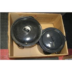 2 CANNING POTS INCL SMALL AND MEDIUM SIZE