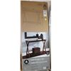 Image 1 : GLASS TOP CONSOLE TABLE IN BOX DARK BROWN