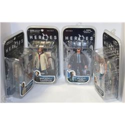 LOT OF 4 HEROES FIGURINES ALL NEW UNOPENED PKGS