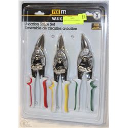 FIX IT! 3 PC AVIATION TIN SNIPS SET