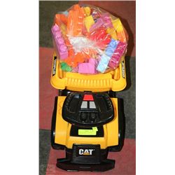 LARGE CAT DUMP TRUCK WITH MEGA BLOCKS