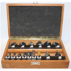 WOOD MASTERCRAFT BOX W/15 ROUTER BITS