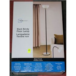 NEW IN BOX - MAINSTAY BLACK POSABLE FLOOR LAMP