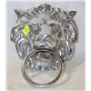 Image 1 : LARGE CAST METAL LION'S HEAD DOOR KNOCKER (9"X8"
