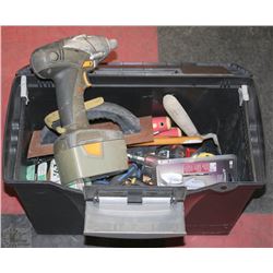 TOOL BOX WITH ASSORTED TOOLS