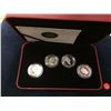 Image 1 : 2004 Canada 50 Cents Sterling Proof 4-coin set Expression of Nationhood Queen's Effigy