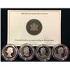 Image 2 : 2004 Canada 50 Cents Sterling Proof 4-coin set Expression of Nationhood Queen's Effigy
