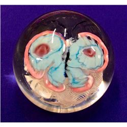 Italian Murano Art Glass pink and Blue Butterfly