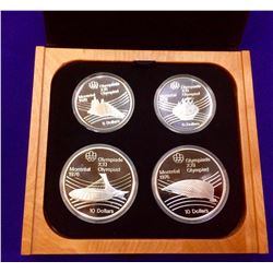 1976 Canada Sterling Olympic proof set in Wooden Display