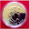Image 2 : 2004 Canada 5 dollars Fine Silver Coin, Red Painted leaf