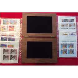 Canada Stamps, Set of 4 Inscription Corner Blocks, set of 11 pieces, present in wooden stamp shape b