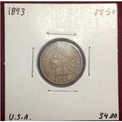 USA 1893 Indian Head Penny