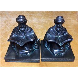 Lot: 2 Vintage Book Holder by LV Aronson ~1923 /Great Patina