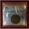Image 2 : Canada 1884 1 cent Obverse 1 CCCS graded VG-8