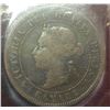 Image 3 : Canada 1884 1 cent Obverse 1 CCCS graded VG-8