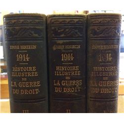 Vintage French book Printed in 1916 Histoire Illustrée du Droit 3 book on the First World War 1914, 