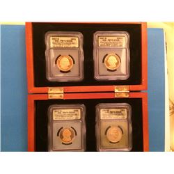 USA: 2007-S Four President Dollar Set PR70 ICQ Certified