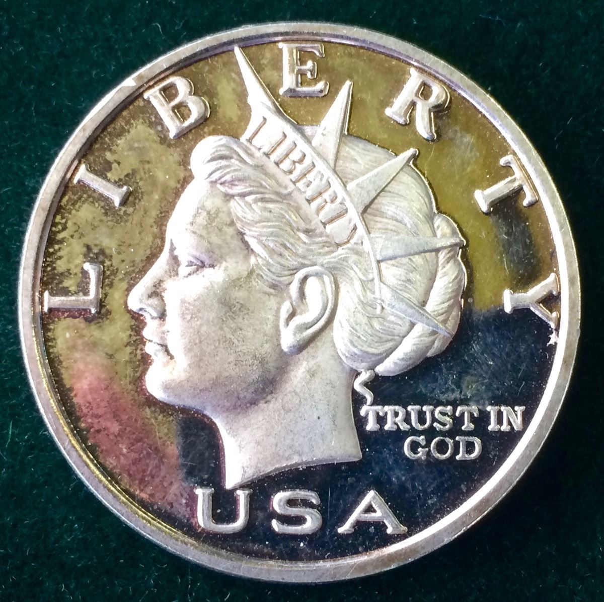 USA 2003 10 Silver 1 Oz .999 Fine Liberty Dollar