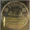Image 4 : Canada 1952 5 Cents MS-64 ICCS