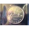 Image 1 : Canada 1945 Silver Dollar MS-AU-58 CCCS