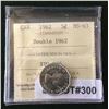 Image 1 : Canada 5 Cent 1962 Double 1962 MS-63  ICCS