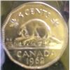 Image 3 : Canada 5 Cent 1962 Double 1962 MS-63  ICCS