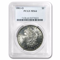 1881-O Morgan Dollar MS-64 PCGS