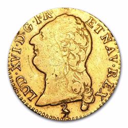 1787-A France Gold Louis D'or  230 Years Old.  .2255 oz actual Gold weight.