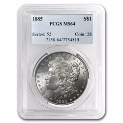 1885 Morgan Dollar MS-64 PCGS