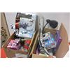 Image 1 : 2 BOXES OF HOUSEHOLD ITEMS & ELECTRONICS