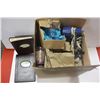 Image 1 : BOX OF GLASSWARE, NEW PHOTO ALBUMS, HOUSEHOLD
