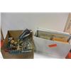 Image 1 : TWO BOXES OF PICTURE FRAMES VASES AND CANDLES