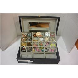 3 TIER JEWELLERY BOX W/ ASSORTED JEWELLERY