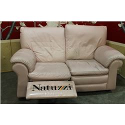 NATUZZI LEATHER LOVESEAT