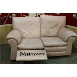 NATUZZI LEATHER LOVESEAT