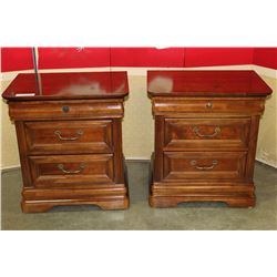 PAIR OF 3 DRAWER NIGHTSTANDS
