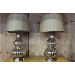 TWO DECORATIVE TABLE LAMPS AND SCONCES