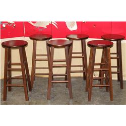 SET OF SIX BAR STOOLS