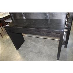 MODERN GLASS TOP HALL TABLE W/ DRAWER